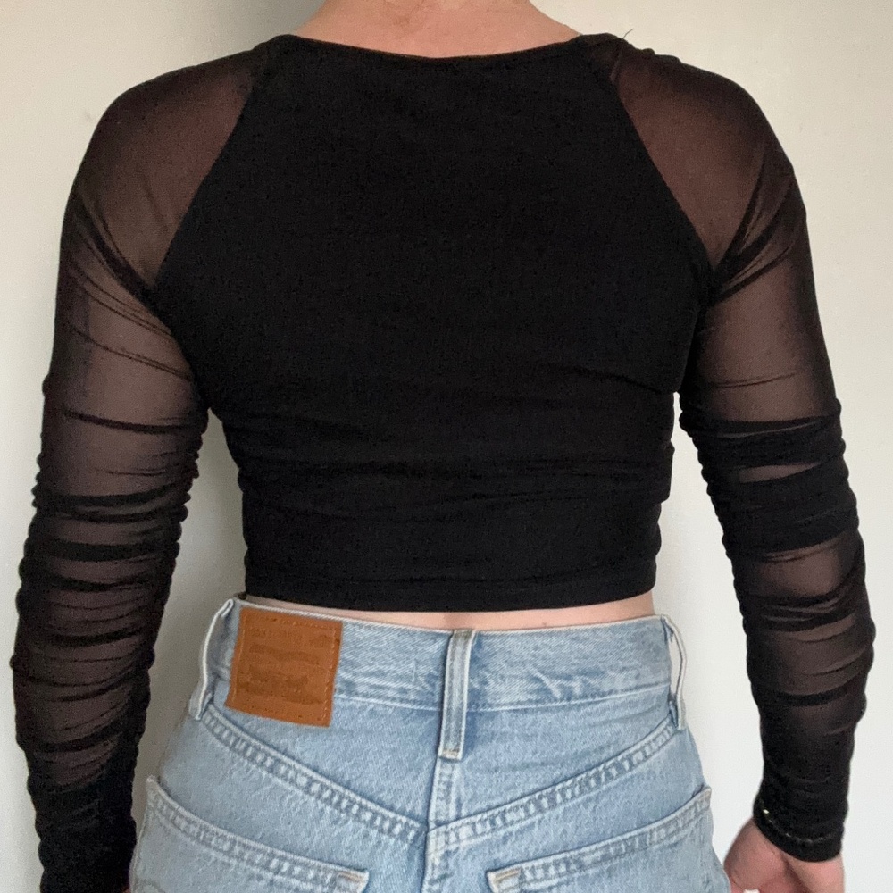 long sleeve sheer top - Picture 2 of 2